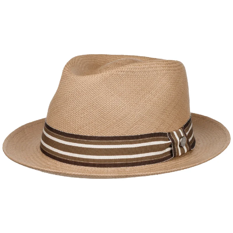 Timeless straw hat for women with delicate pattern and feminine design -Sunset Glow Straw Hat