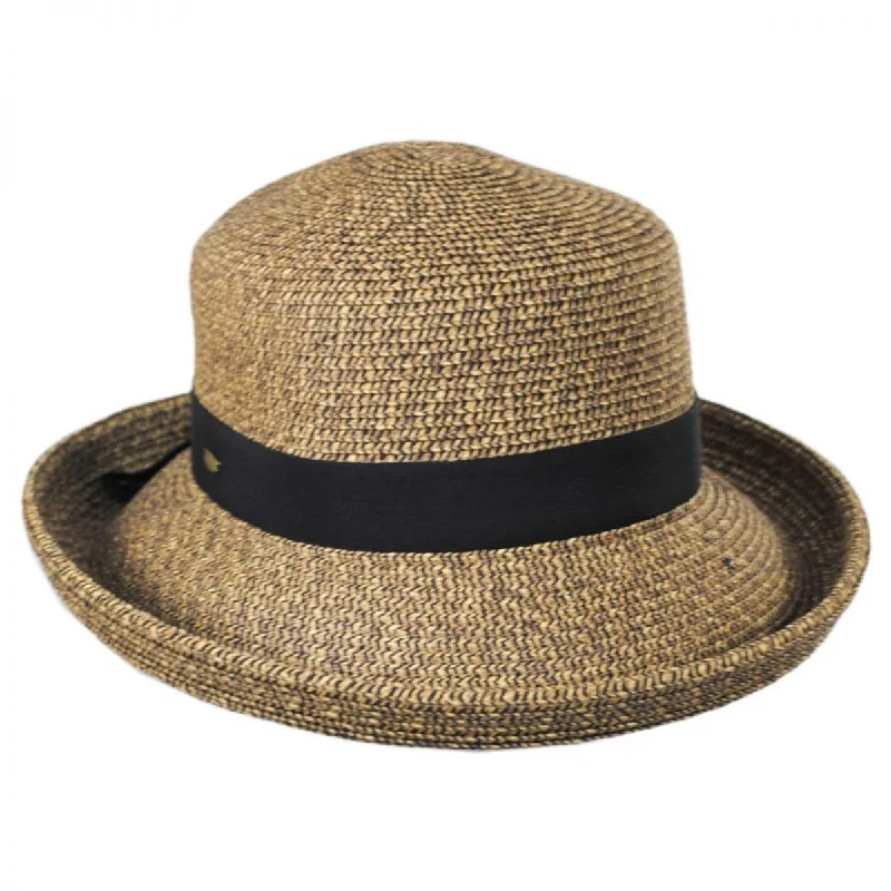 Stylish straw bucket hat for women with casual design and relaxed fit -Vallea Toyo Straw Blend Sun Hat