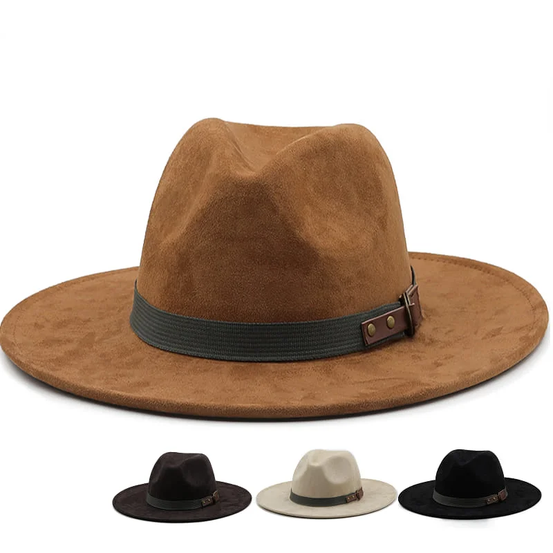 Soft felt hat with smooth texture finish -Spencer Suede Fedora Hat