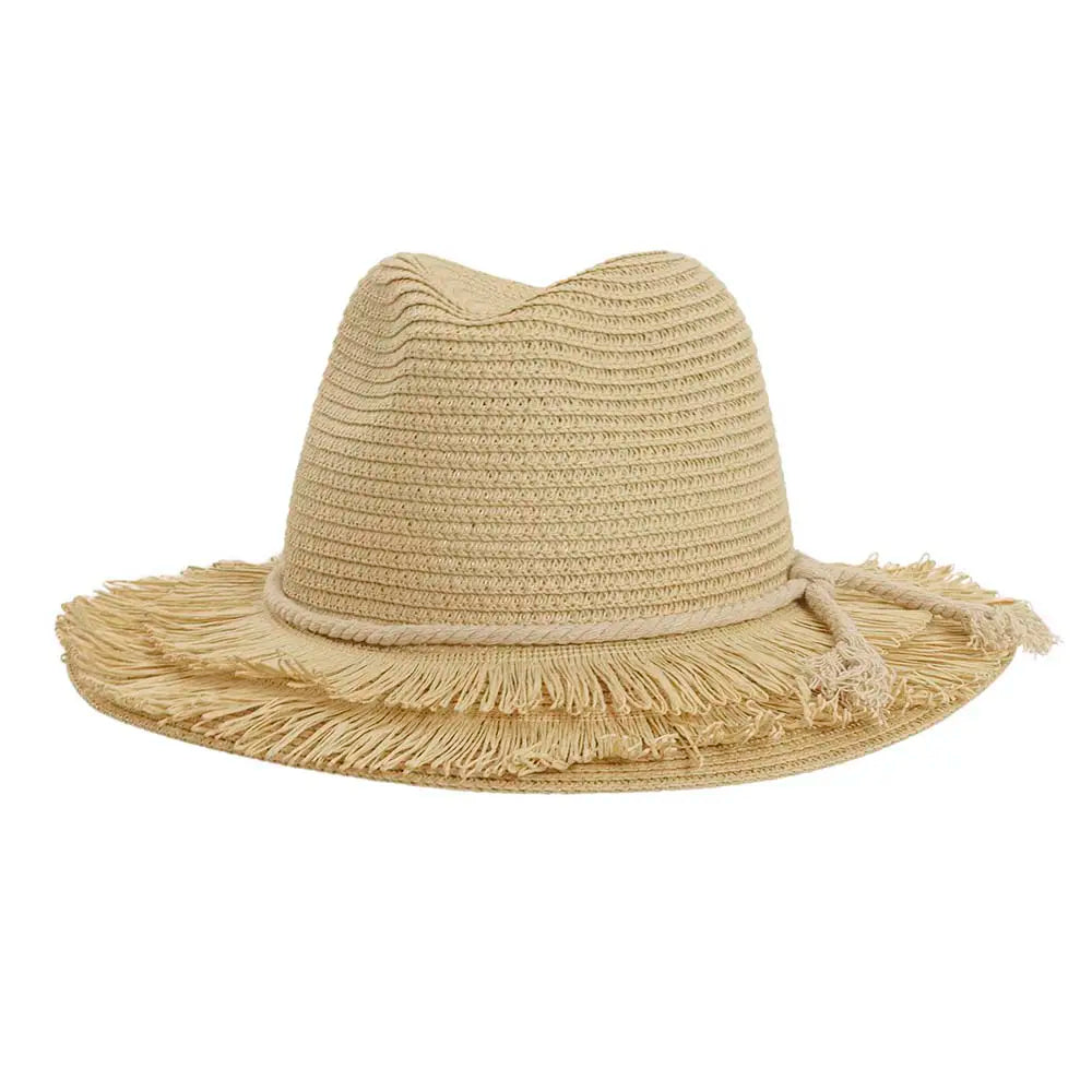 Lightweight straw beach hat for women with a simple design for sun protection -Santa Cruz | Womens Straw Sun Hat