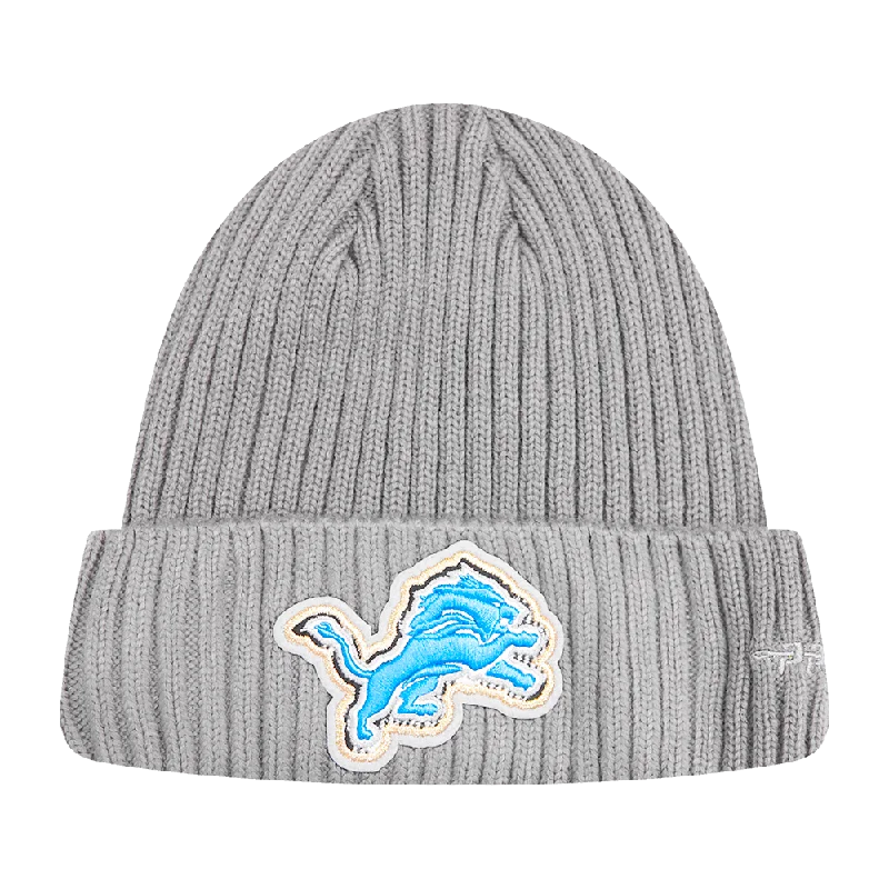 Lightweight sports cap with UV protection -NFL DETROIT LIONS PRO PREP KNIT BEANIE (GRAY)