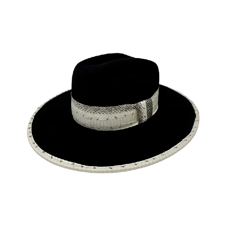 Soft felt hat with plush wool feel -Black Cobra Le Twat