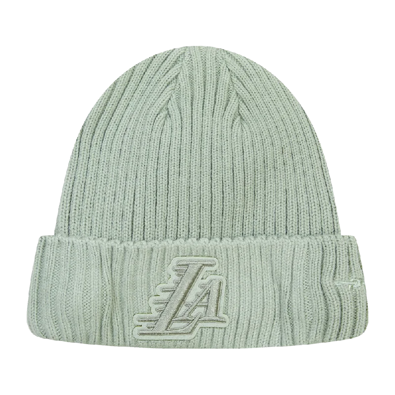 Lightweight cap for summer hiking trails -NBA LOS ANGELES LAKERS NEUTRAL BEANIE (MOSS)