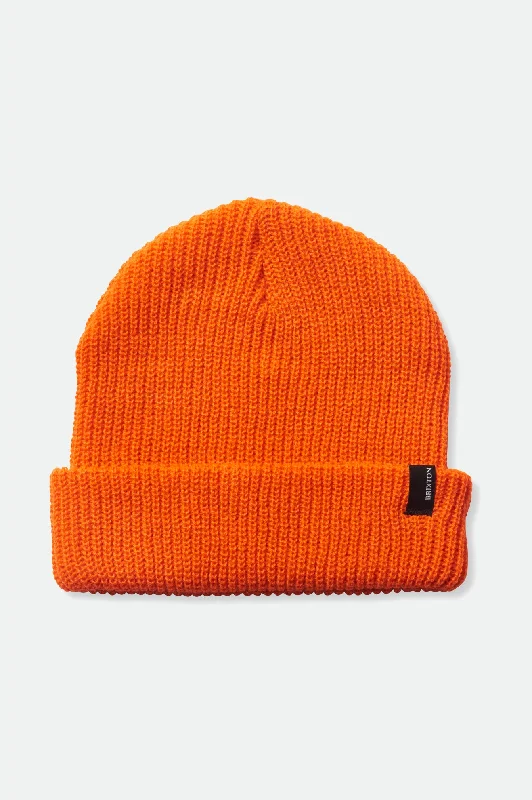 Embroidered cap with custom team initials -Heist Beanie - Athletic Orange