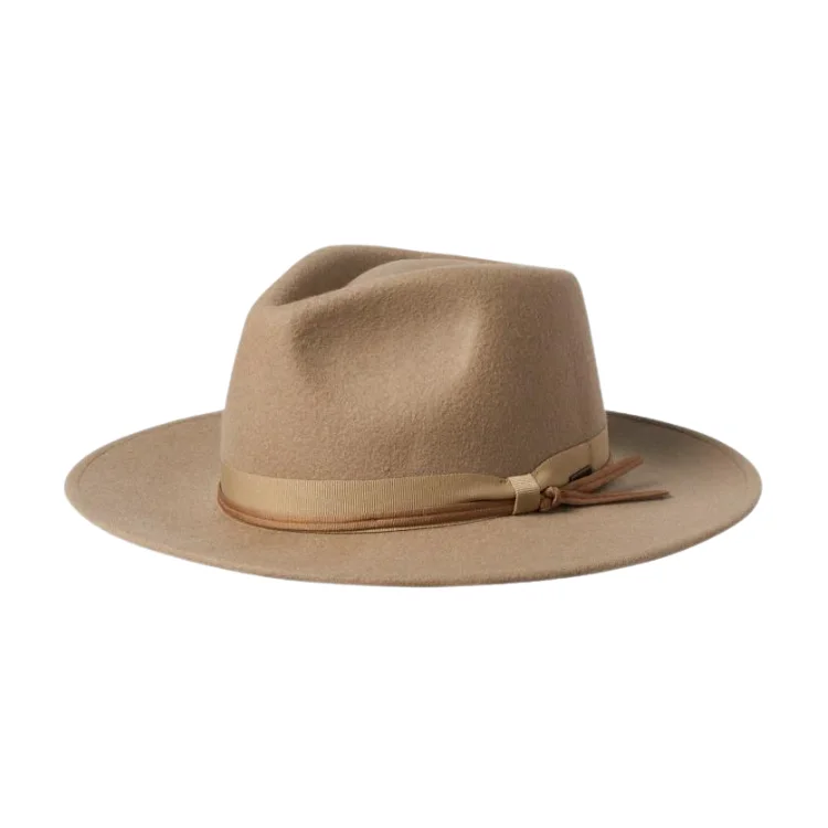 Rugged wool felt hat for tough weather -Brixton Dayton Covertible Brim Ranchie - Sand/Mojave