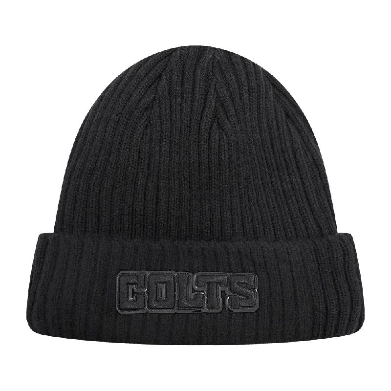 Cotton mesh cap for airy outdoor comfort -NFL INDIANAPOLIS COLTS CLASSIC 3BK UNISEX BEANIE (TRIPLE BLACK)