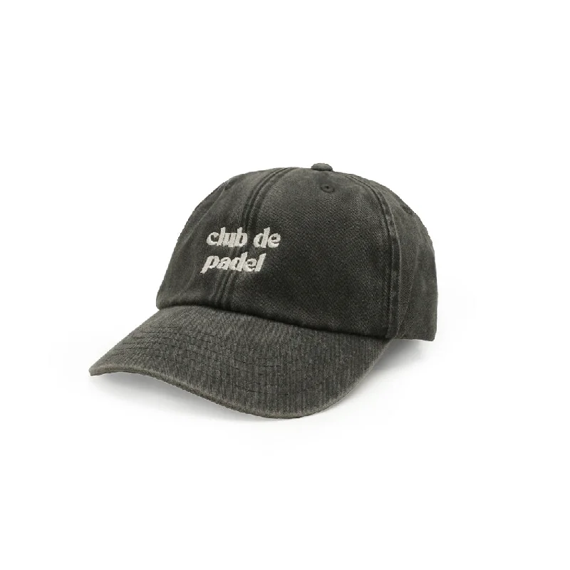 White Baseball Cap for Clean -Club de Padel Washed Cap - Washed Black