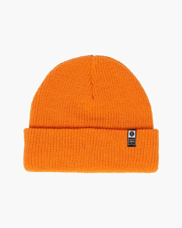 Fitted snapback cap for modern tight fit -Alpha Beanie - Orange