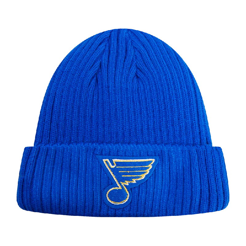 Vintage cap with distressed logo detail -NHL ST. LOUIS BLUES CLASSIC CORE UNISEX KNIT BEANIE (ROYAL BLUE)