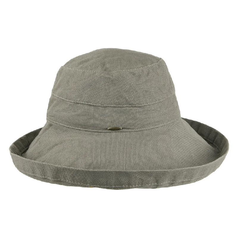 Comfortable straw hat for men with adjustable strap and breathable design -Scala Hats Lanikai Packable Sun Hat - Olive