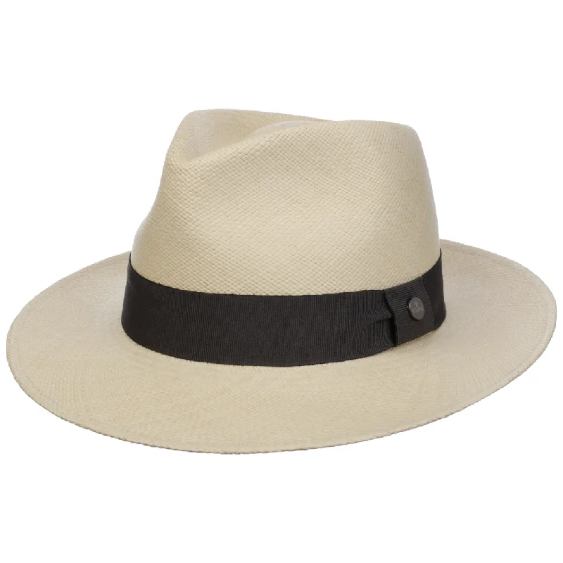 High-quality straw hat for men with a wide brim and durable construction -Vendello Bogart Panama Hat by Lierys