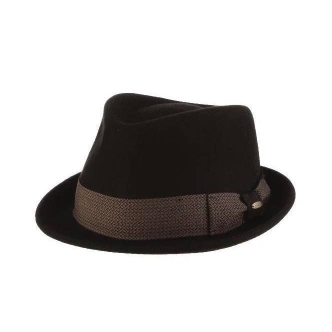 Classic wool felt hat for enduring style -Scala Rexburg Wool Stingy Brim Trilby Hat