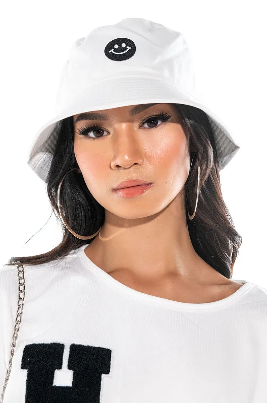 Red Bucket Hat for Statement -I GOT SMILES BUCKET HAT