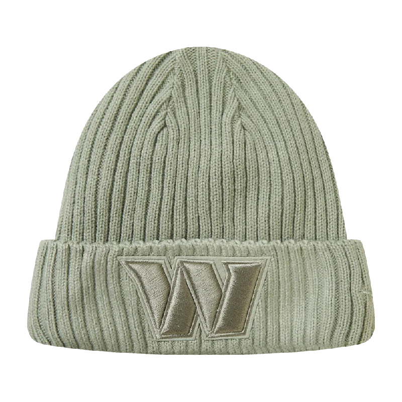 Cotton mesh cap for airy outdoor comfort -NFL WASHINGTON COMMANDERS NEUTRAL UNISEX BEANIE (MOSS)