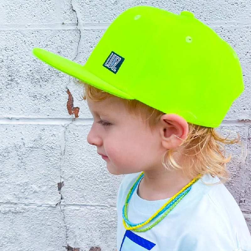 Comfortable straw hat for men with adjustable strap and breathable design -Neon Yellow Lidz (Infant/Toddler, Child, Adult)