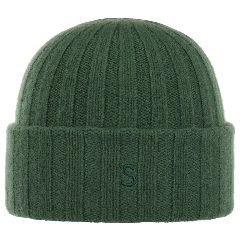 Premium leather cap with stitched logo detail -Surth Cashmere Knit Hat by Stetson