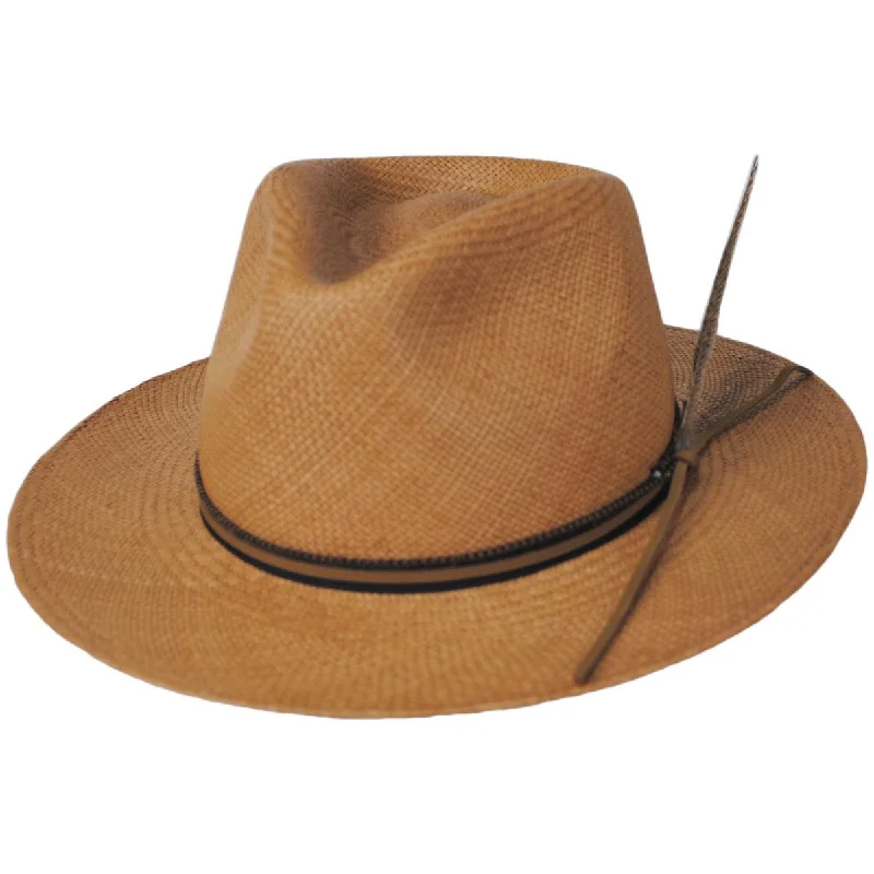 Luxury felt hat for sophisticated wardrobe additions -Juniper Panama Straw Fedora Hat