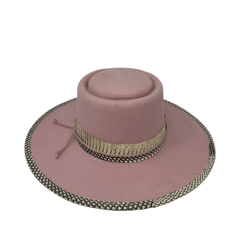 Durable wool felt hat for outdoor durability -Pink Cobra Bolero