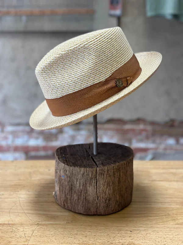 Affordable felt hat for stylish budget wear -Stetson Whitehall Milan Straw Fedora Hat