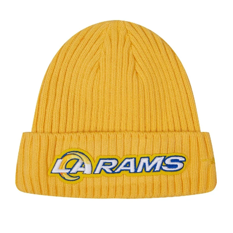 Lightweight sports cap for active workout days -NFL LOS ANGELES RAMS CLASSIC CORE UNISEX BEANIE (YELLOW)