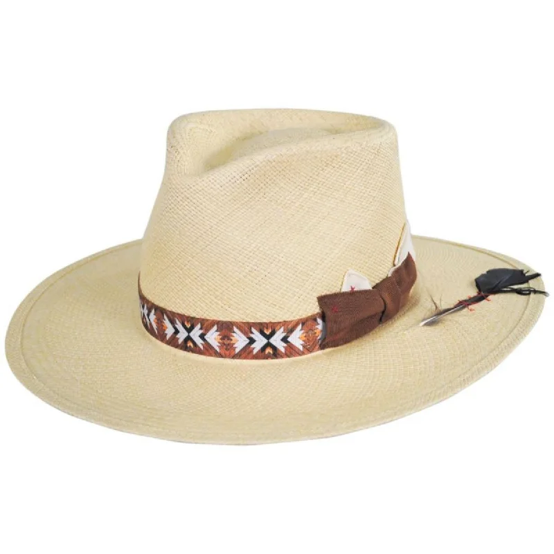 Warm felt hat with thick cozy layers -Foss Panama Straw Fedora Hat