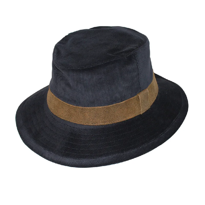 Khaki Bucket Hat for Casual -Tyrone Bucket Hat - Navy