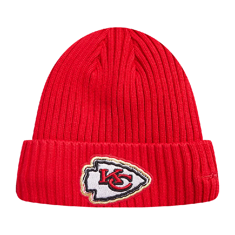 Cotton twill cap for durable daily use -NFL KANSAS CITY CHIEFS PRO PREP KNIT BEANIE (RED)