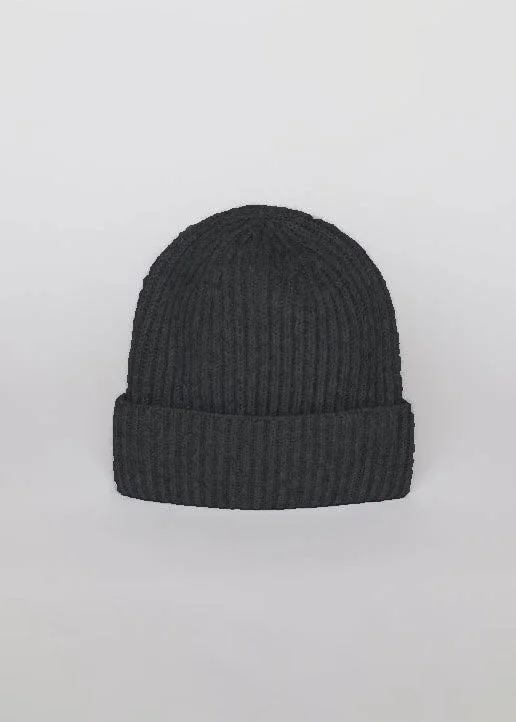 Retro cap with faded wash finish -Cashmere Rib Beanie