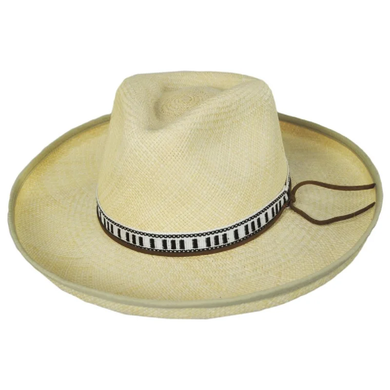 Breathable felt hat with light wool weave -Huck Panama Straw Fedora Hat