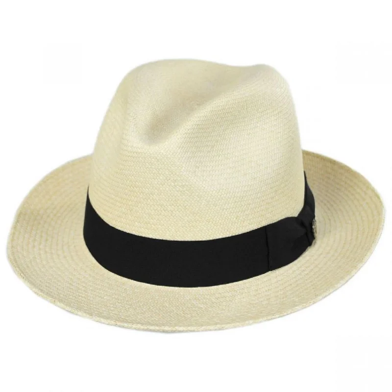 Soft felt hat for gentle head comfort -Grade 8 Panama Straw Fedora Hat