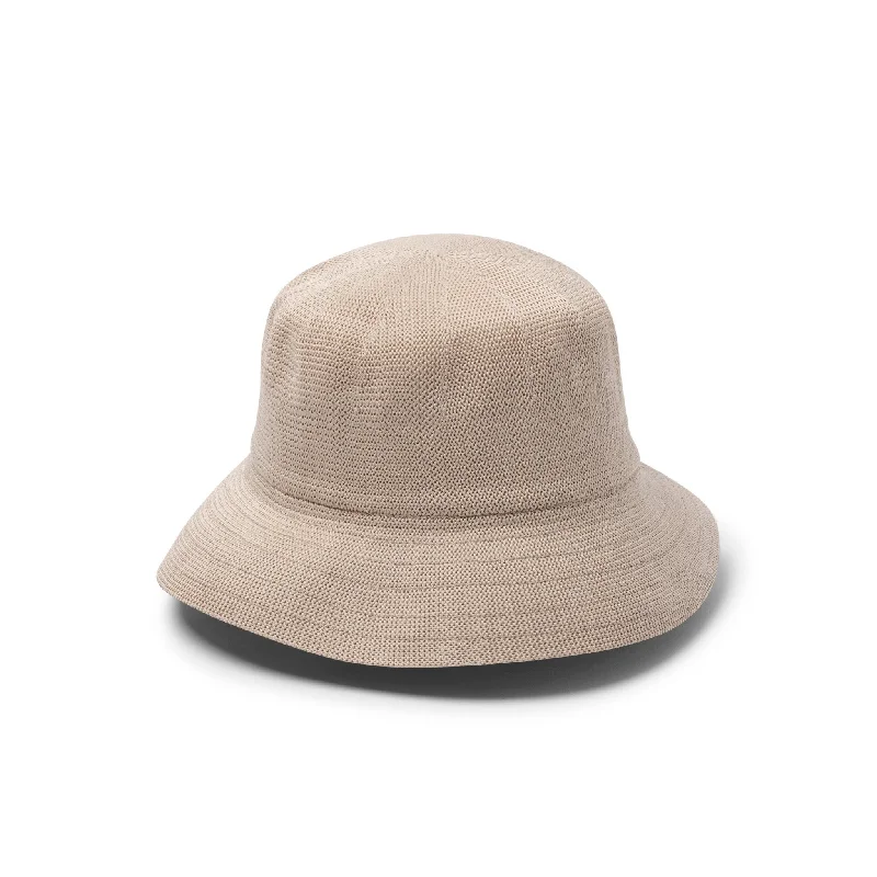 Oval Shaped Bucket Hat for Grace -Tamzin Bucket Hat - Stone