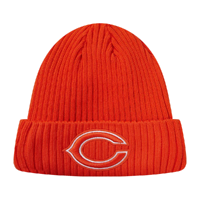 Adjustable snapback cap for easy fit tweaks -NFL CHICAGO BEARS CLASSIC CORE UNISEX BEANIE (ORANGE)