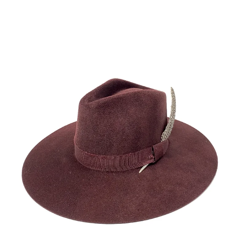 Durable felt hat for long-lasting daily use -VERONA FEDORA CURRANT