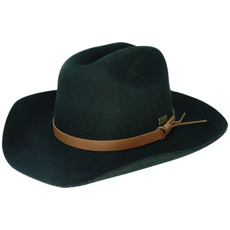 Affordable felt hat for budget-friendly accessorizing -Flinders Cattleman Western Hat - Black