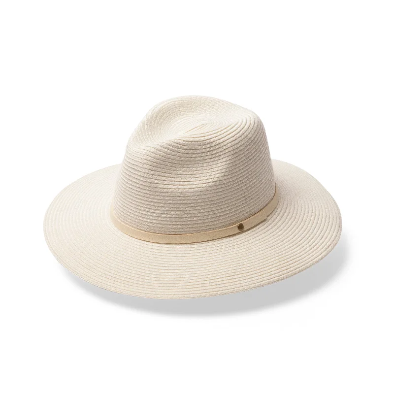 Stylish wool felt hat for trendy looks -Shauna Fedora - Ivory