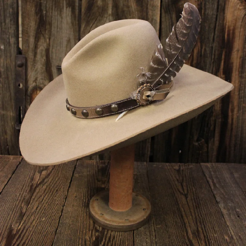 Elegant felt hat with classic shape design -Stetson Broken Bow Buffalo Wool Hat