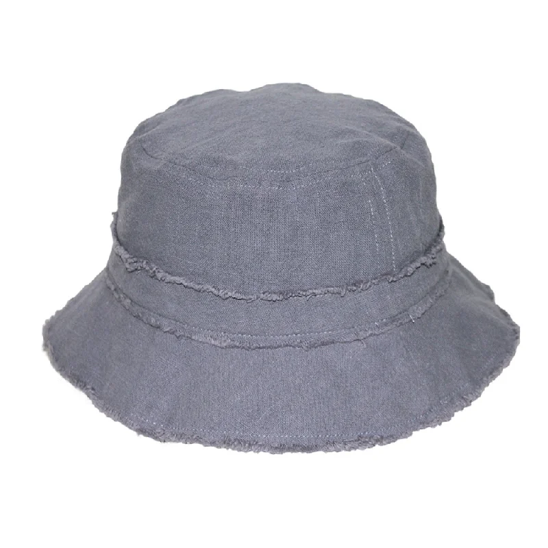 Vintage Bucket Hat for Nostalgia -Jinja Cotton Bucket Hat - Blue