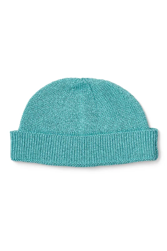 Camouflage dad cap for subtle outdoor blend -Woody Mini Fisherman Turquoise Beanie