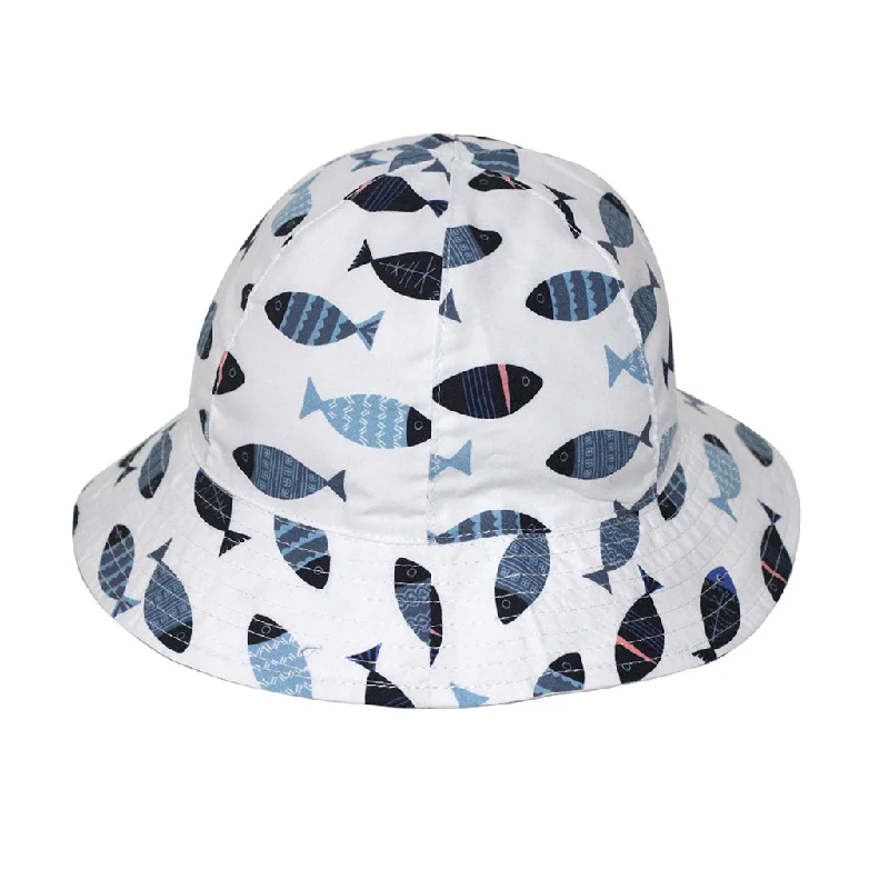 Gardening Bucket Hat for Work -Levi Bucket Hat - Blue Fish