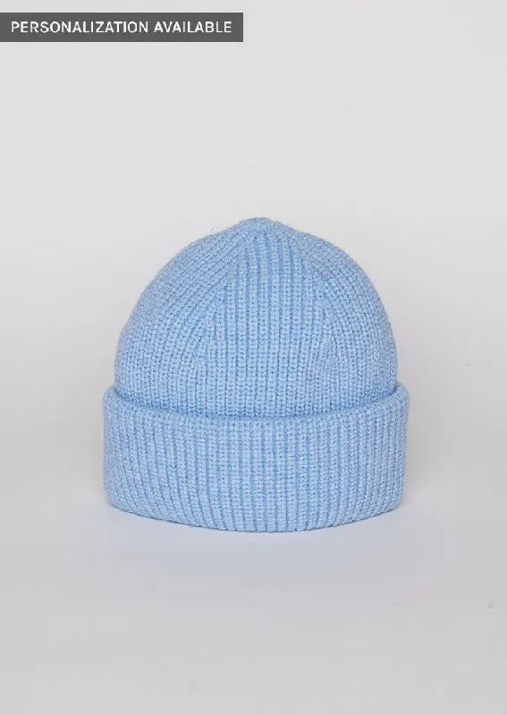 Denim cap with faded wash texture -Major Beanie