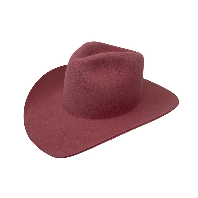 Classic black felt hat for versatile wear -Maverick Teardrop Pink