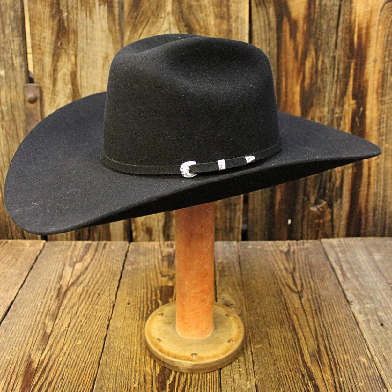 Bold wool felt hat for standout style -Phoenix Black Velvet Felt Hat