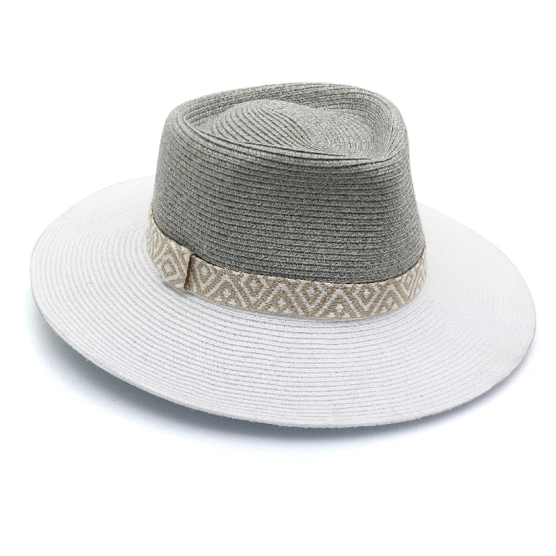 Breathable wool felt hat for warm climates -Nadia Fedora Hat - Seafoam White