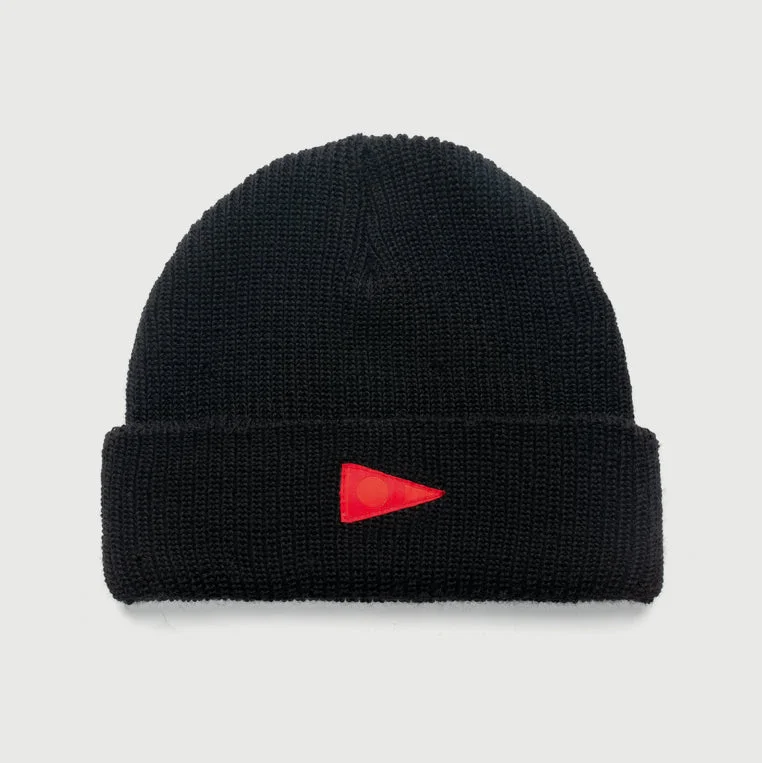 Classic black cap for versatile outfit pairing -Florence Marine X Burgee Wool Beanie - One Size - Black