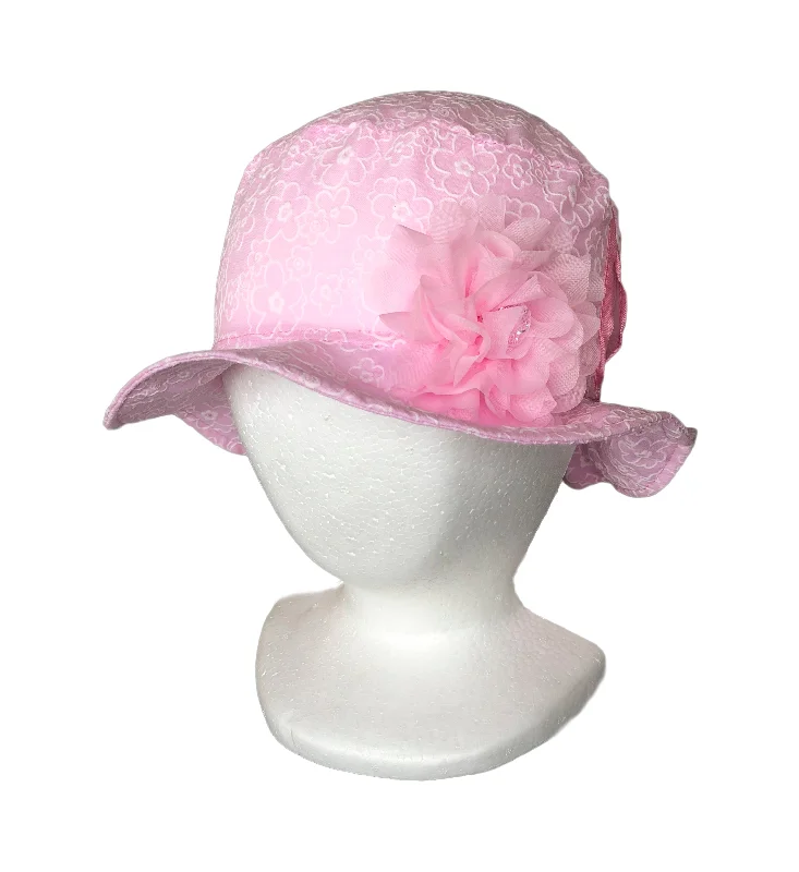 Personalized straw hat for men with custom logo or engraving for a unique gift -Cotton Pink Sun Hat for Girl