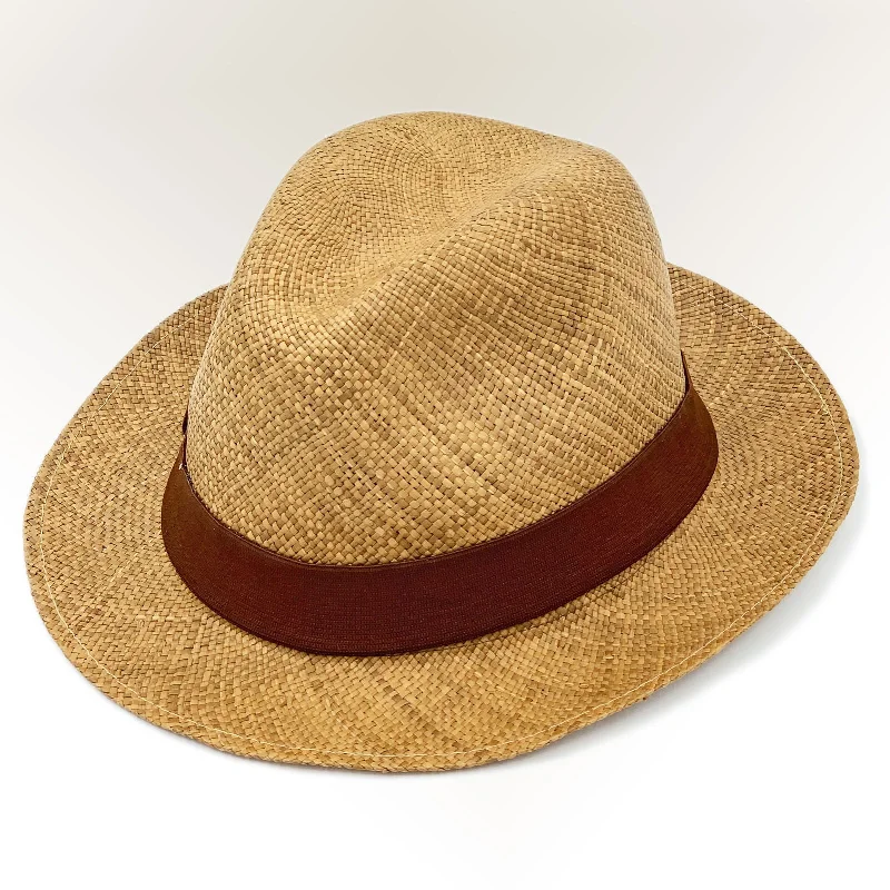 Waterproof felt hat for rainy season protection -Genuine Trilby Fedora Panama Hat Handwoven In Ecuador - Short Brim