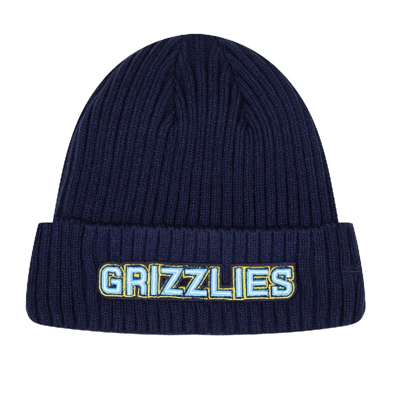 Denim dad cap for effortless casual charm -NBA MEMPHIS GRIZZLIES CLASSIC CORE UNISEX BEANIE (MIDNIGHT NAVY)