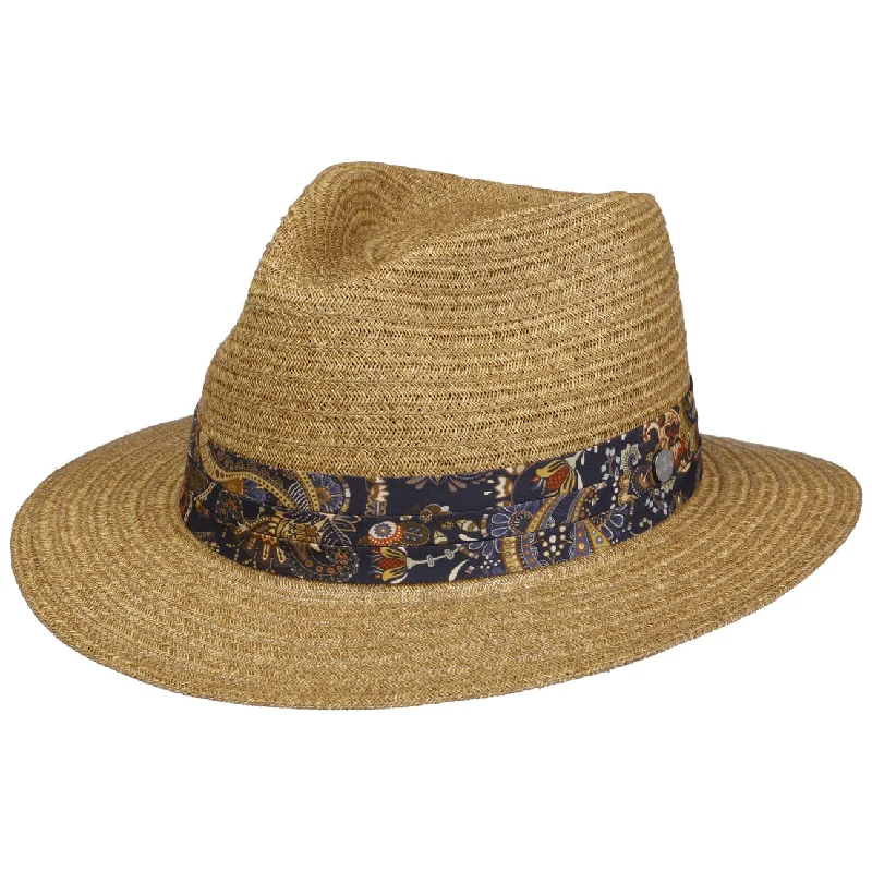 Simple straw sun hat for women with wide brim and soft design -Vindello Toyo Traveller Straw Hat by Lierys