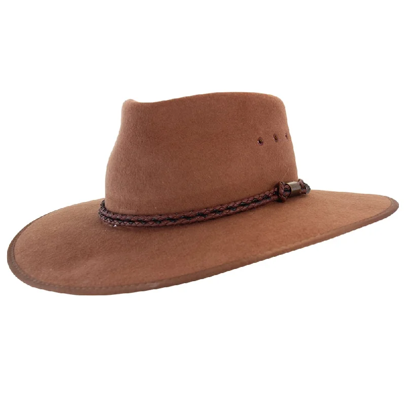 Durable felt hat with sturdy wool build -Statesman Countryman - Brown