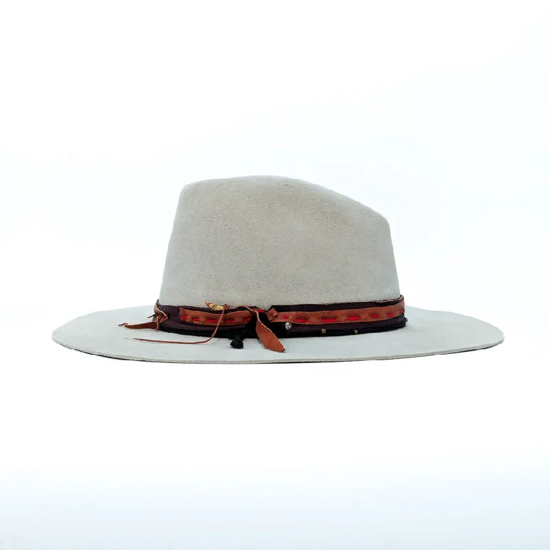 Luxury felt hat for sophisticated wardrobe additions -Silver Belly Pinched - Custom Felt Hat